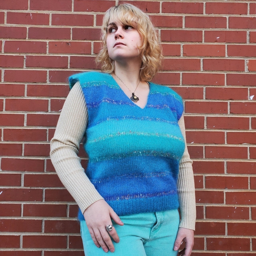 1980s Vintage Sleeveless Sweater by Jeanne Pierre